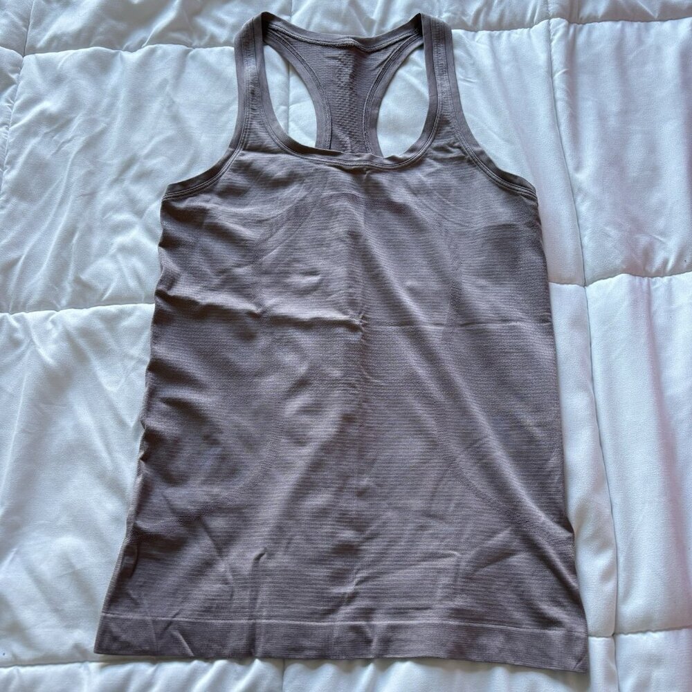 Lululemon Swiftly Speed Racerback Shine Womens Size 6 Purple Activewear Yoga